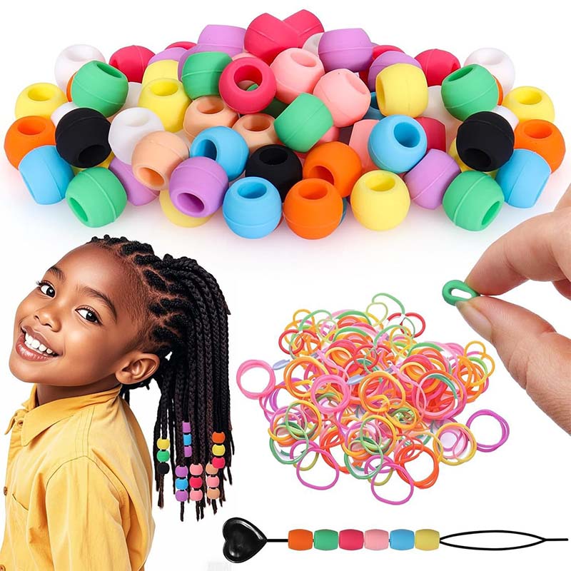 Silicone Hair Beads(50 pcs)