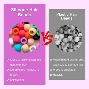 Silicone Hair Beads(50 pcs)