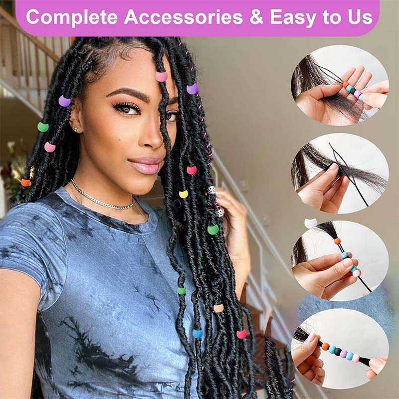Silicone Hair Beads(50 pcs)