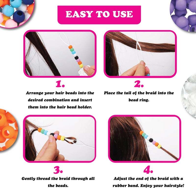 Silicone Hair Beads(50 pcs)