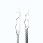4-in-1  Flat Braided Anti-Tangle Charger Cord with Velcro