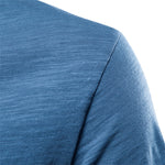 Plain Slub Cotton V-neck T-shirt
