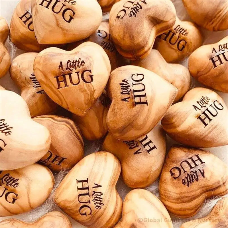 Pocket Hug Wooden Heart Token yoyocats