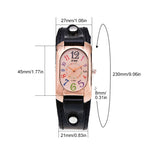 Vintage Leather Quartz Stone Women's Watch