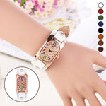 Vintage Leather Quartz Stone Women's Watch
