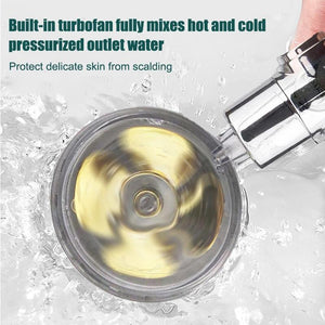 Water Saving Flow 360° Rotating High-pressure Shower